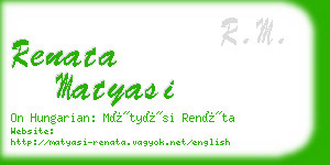 renata matyasi business card